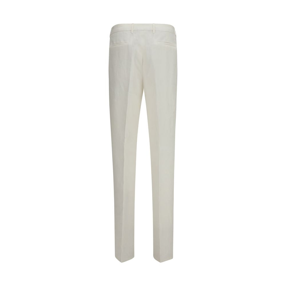 Brunello Cucinelli White Linen Casual Pants | Regal Royce