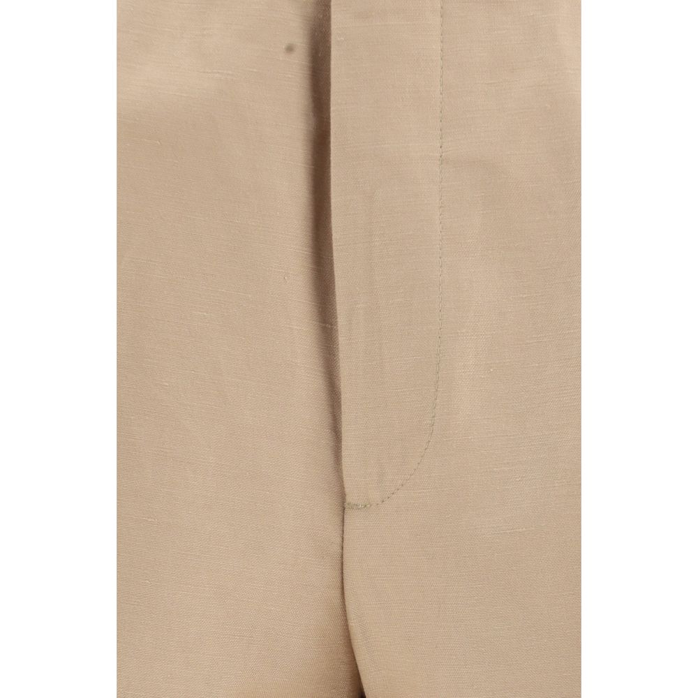 Brunello Cucinelli Beige Cotton Bermuda Shorts | Regal Royce