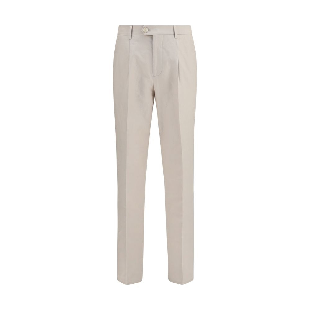 Brunello Cucinelli Beige Cotton Dress Pants | Regal Royce