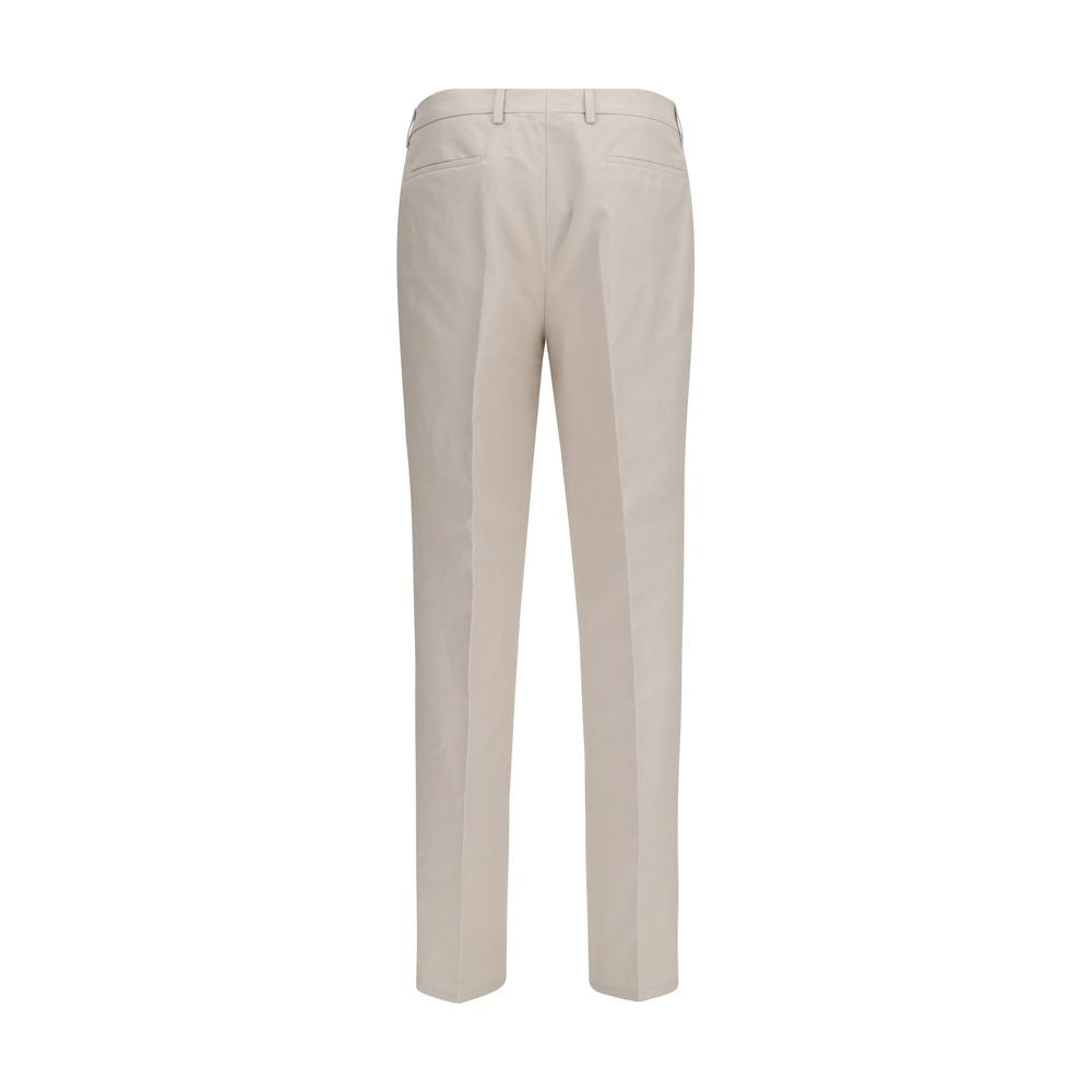 Brunello Cucinelli Beige Cotton Dress Pants | Regal Royce