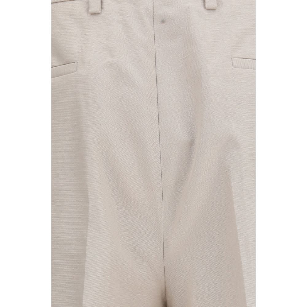 Brunello Cucinelli Beige Cotton Dress Pants | Regal Royce