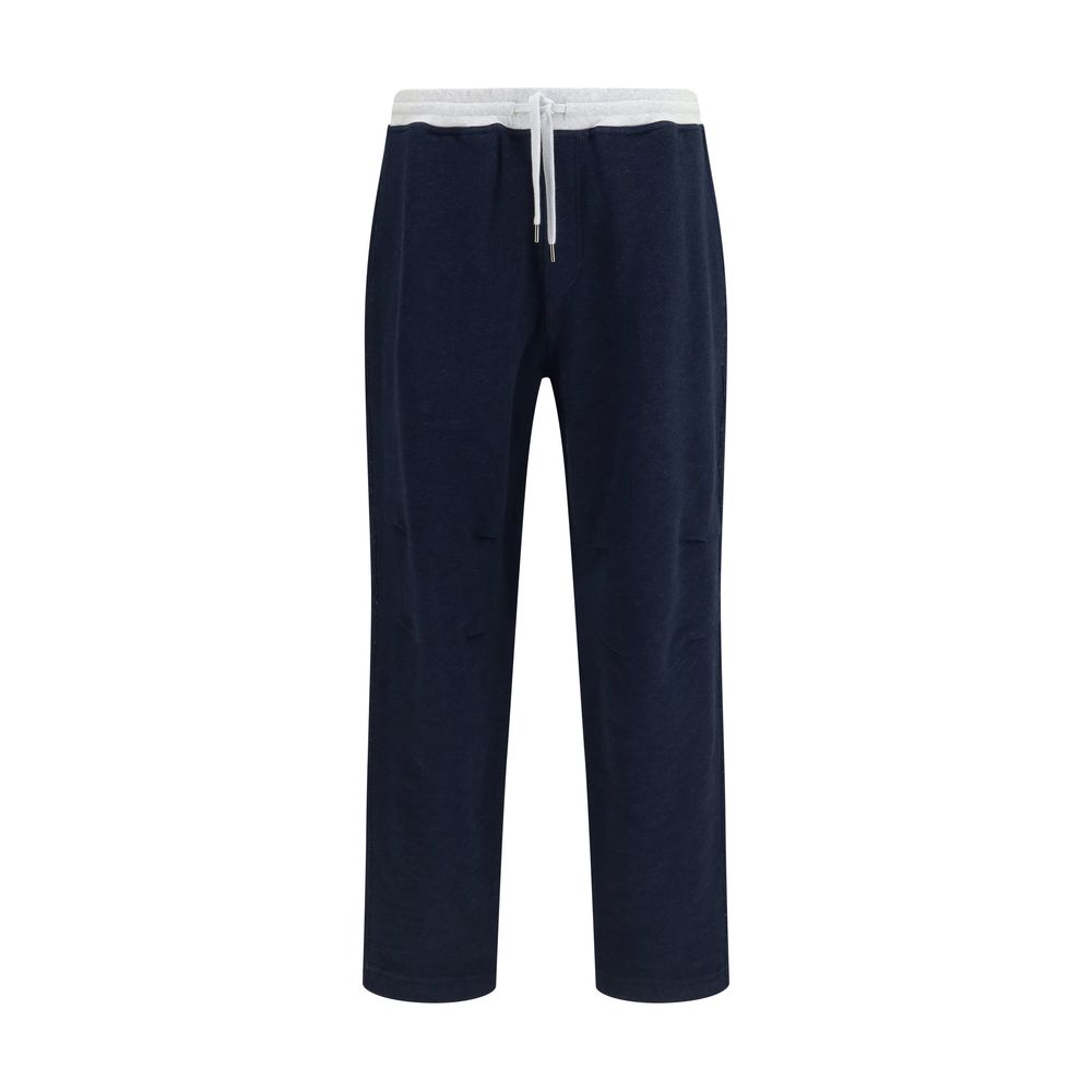 Brunello Cucinelli Blue Cotton Joggers (Workout Pants) | Regal Royce