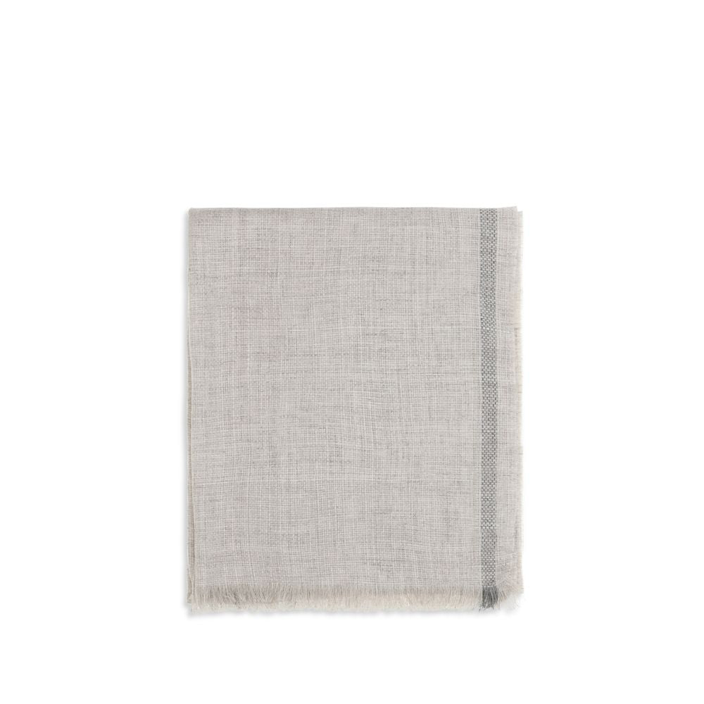 Brunello Cucinelli Gray Linen Scarf | Regal Royce