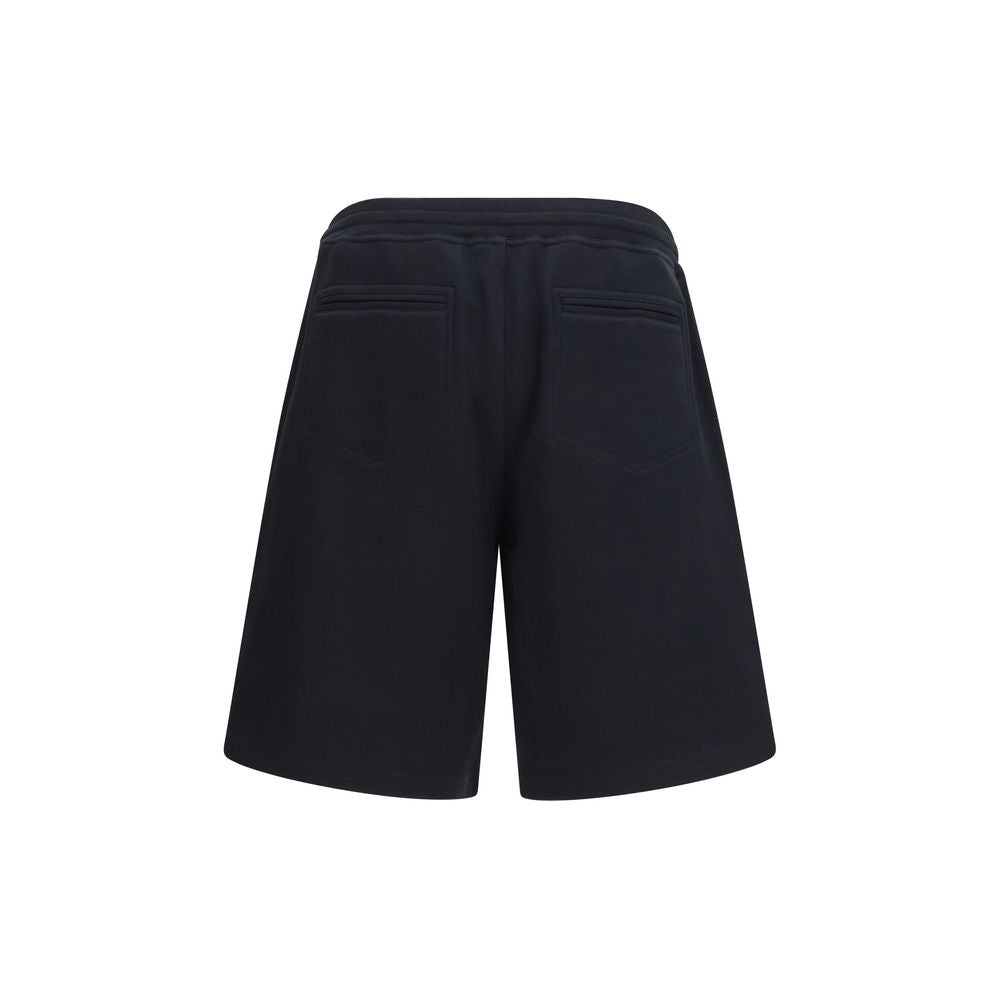 Brunello Cucinelli Black Cotton Bermuda Shorts | Regal Royce