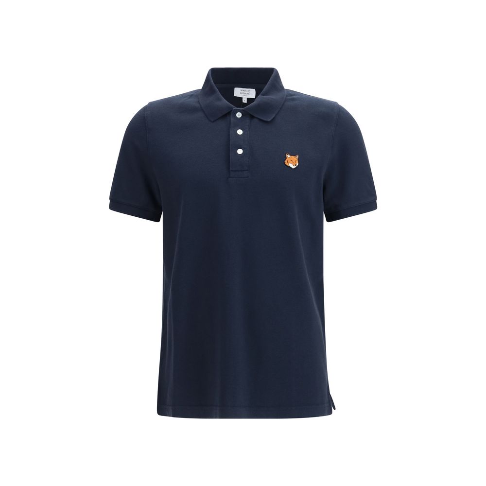 Maison Kitsuné Blue Cotton Polo Shirt | Regal Royce