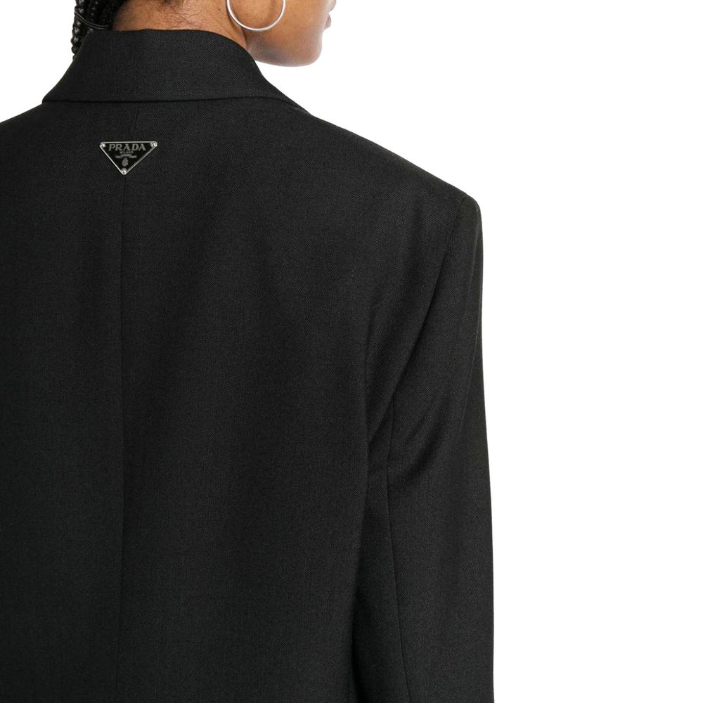 Prada Black Virgin Wool Blazer | Regal Royce