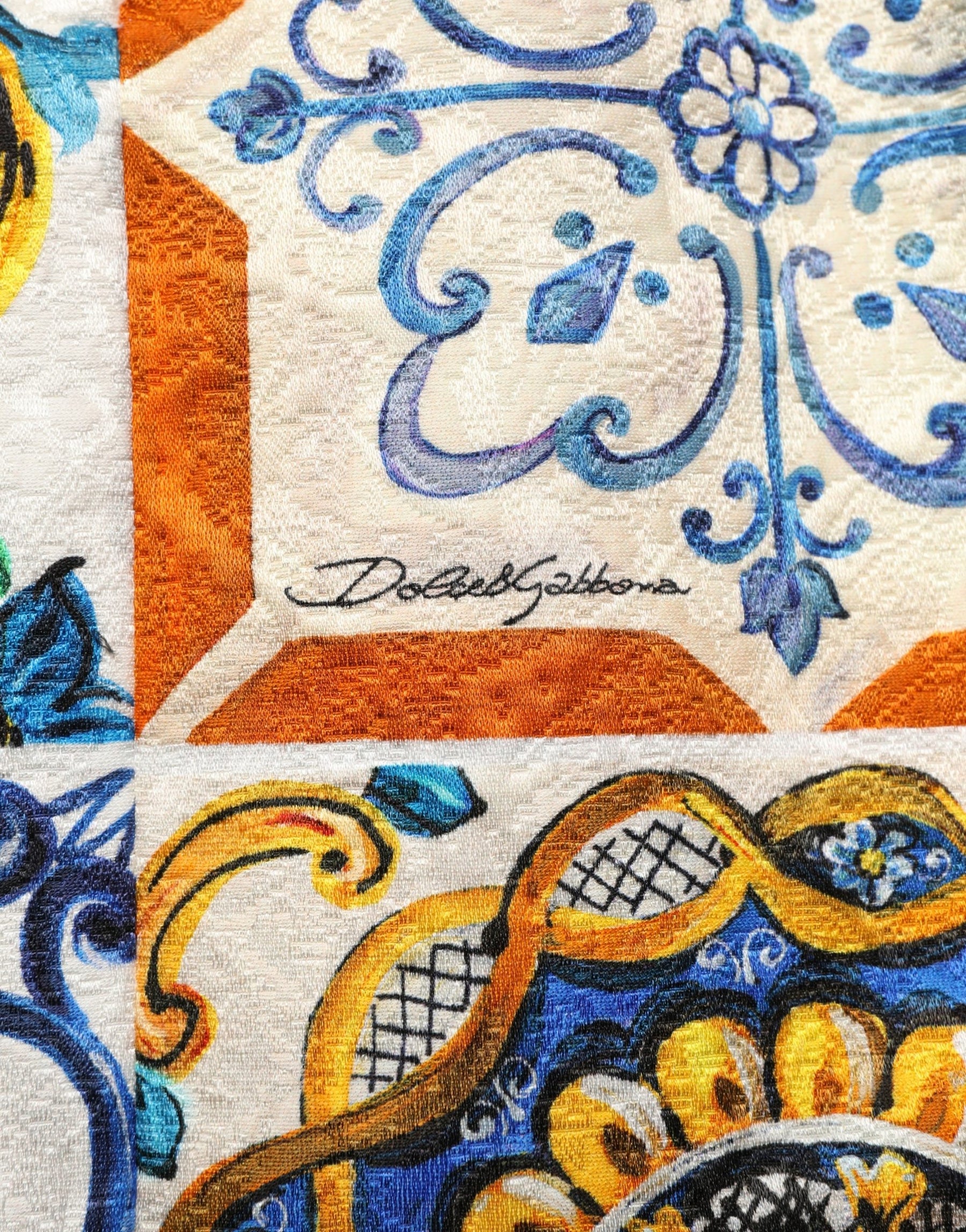 Dolce & Gabbana Multicolor Majolica Print Cotton Mini Dress | Regal Royce