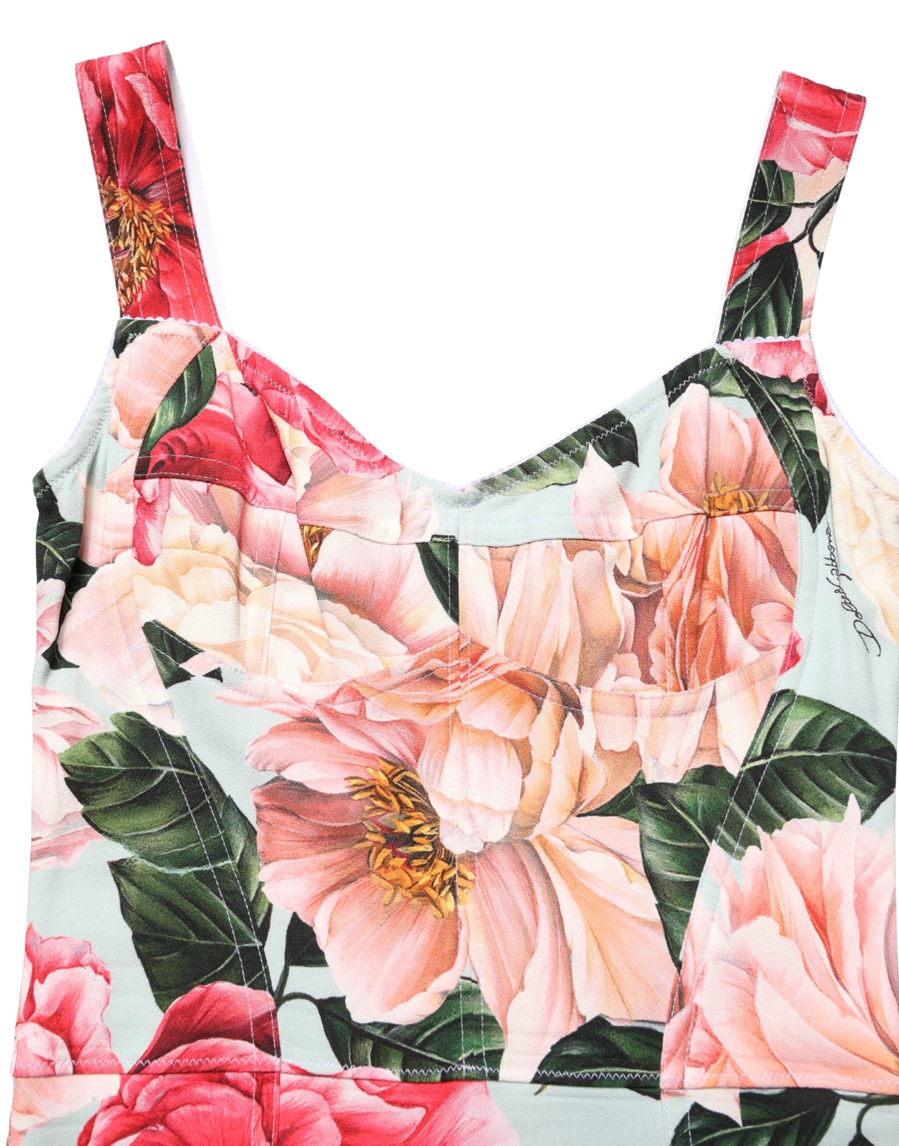 Dolce & Gabbana Multicolor Floral Print Viscose Sheath Dress | Regal Royce