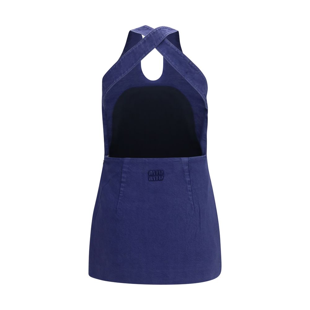 Miu Miu Blue Cotton Casual Dress | Regal Royce