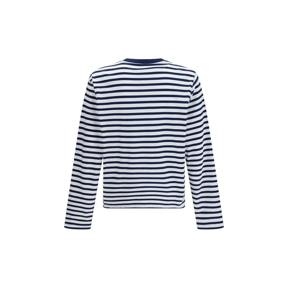 Ami Paris Blue Cotton Long Sleeve T-Shirt | Regal Royce