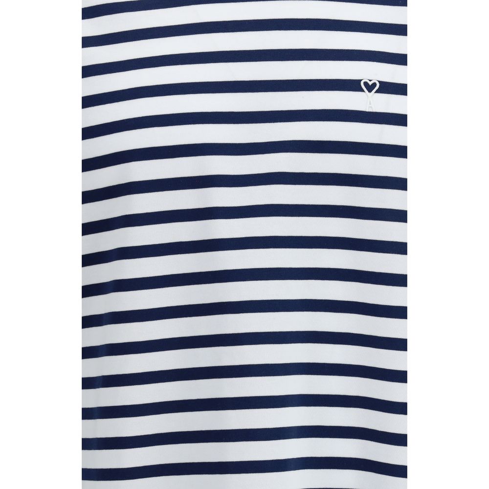 Ami Paris Blue Cotton Long Sleeve T-Shirt | Regal Royce
