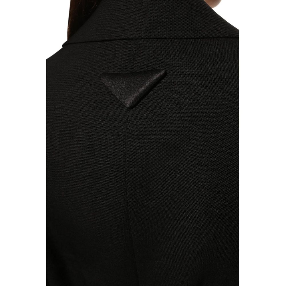 Prada Black Fleece Wool Coat | Regal Royce