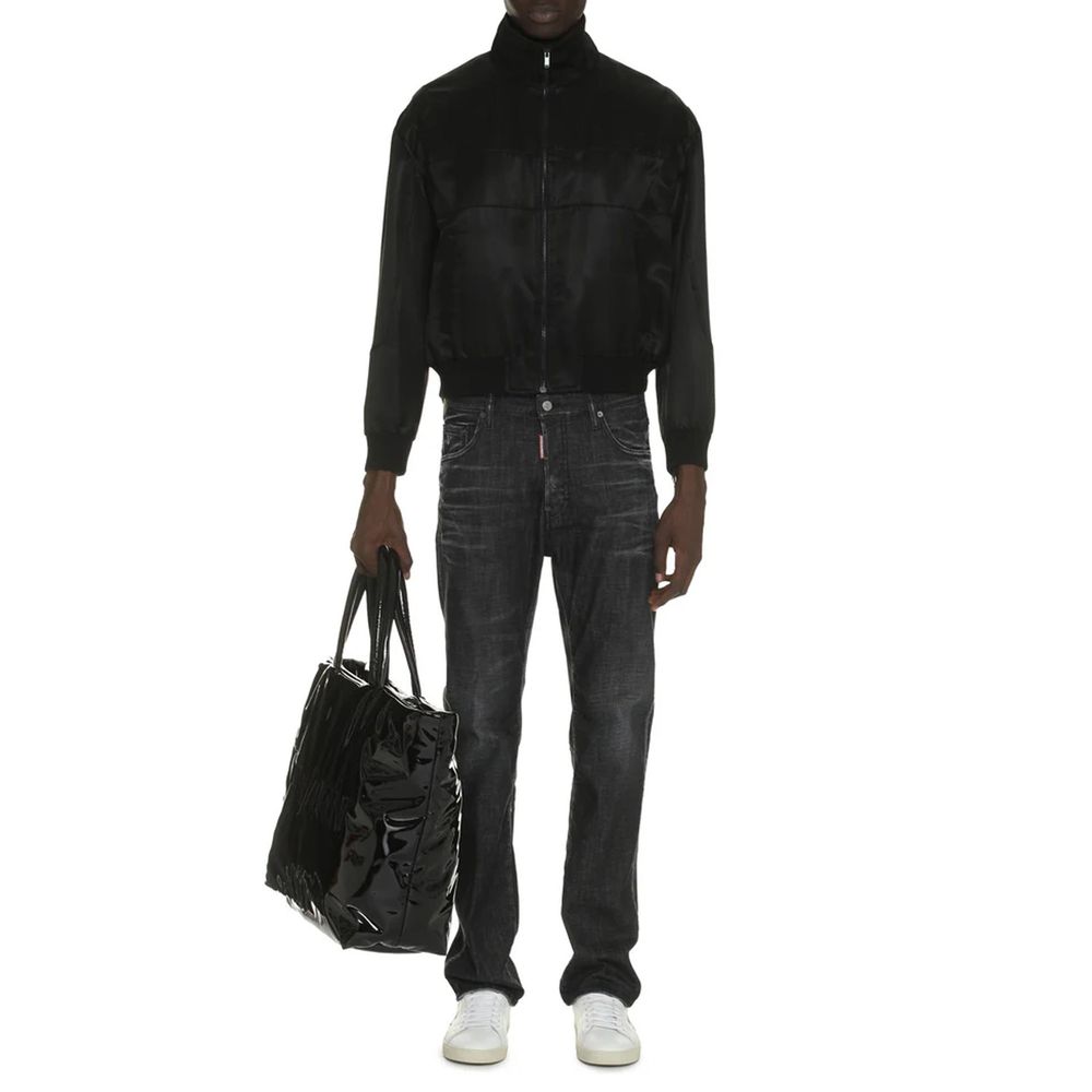 Saint Laurent Black Silk Bomber | Regal Royce