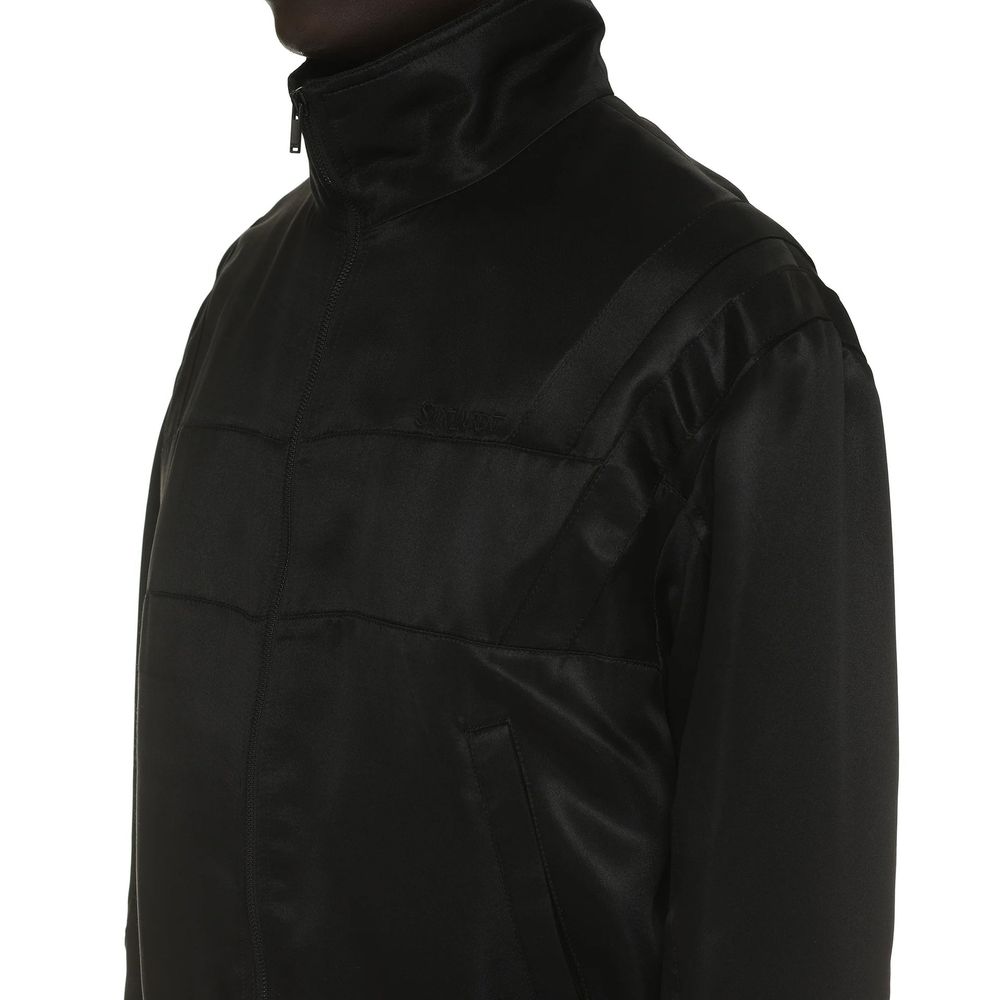 Saint Laurent Black Silk Bomber | Regal Royce