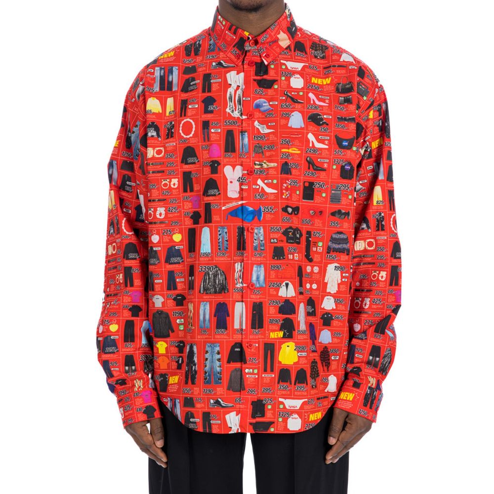 Balenciaga Multicolor Cotton Pattern Shirt | Regal Royce