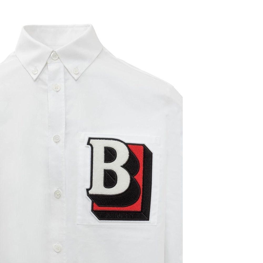 Burberry White Cotton Dress Shirt | Regal Royce