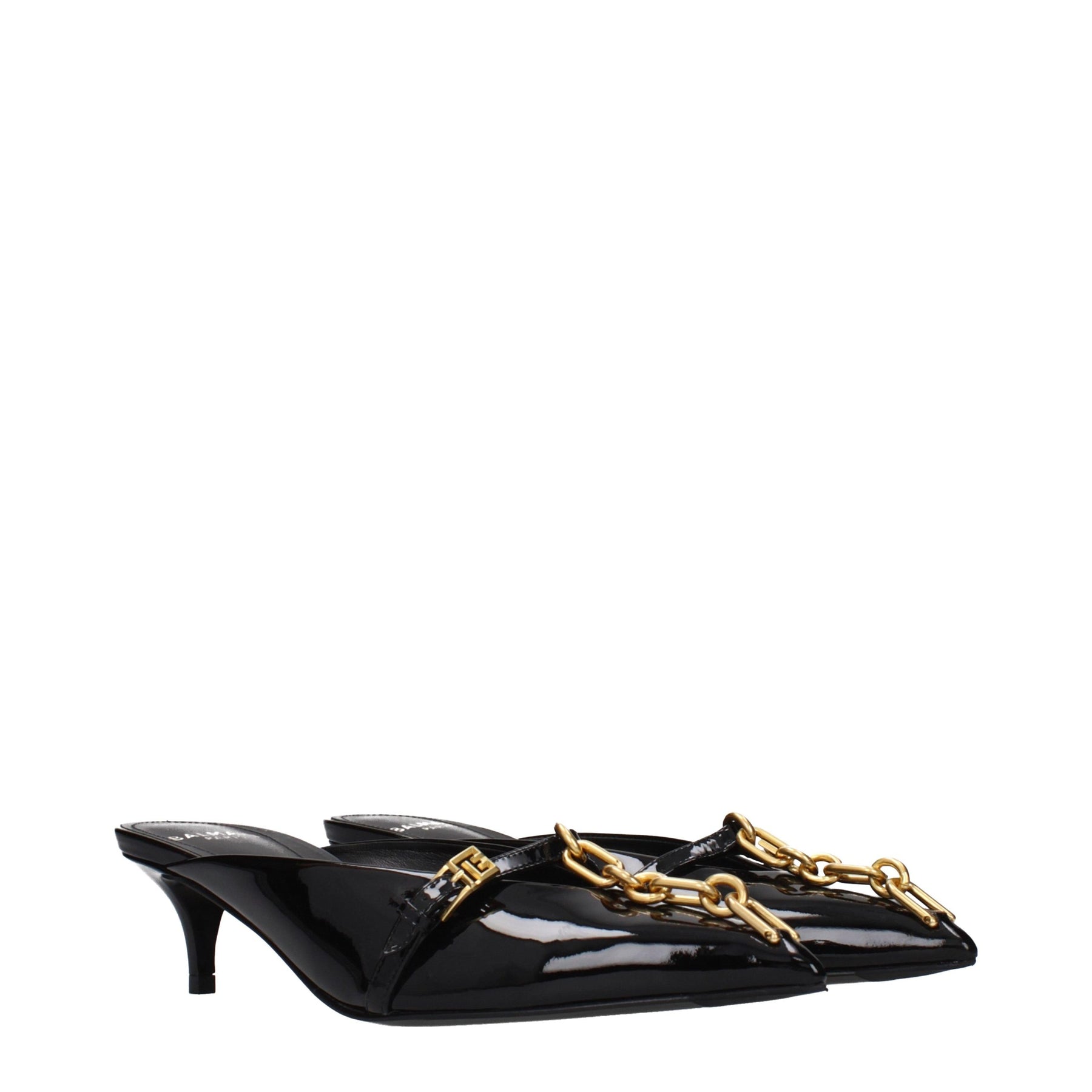 Balmain Black Leather Platform Sandals | Regal Royce