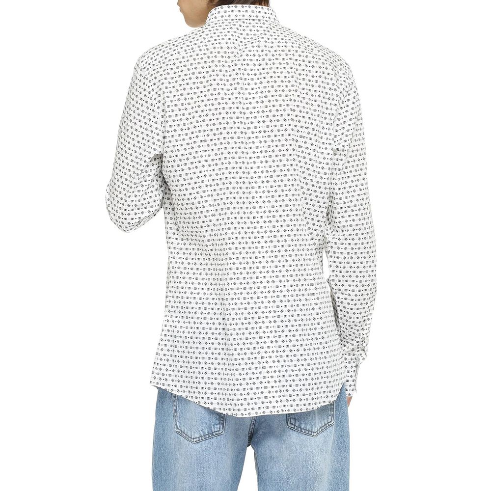 Dolce & Gabbana White Cotton Pattern Shirt | Regal Royce