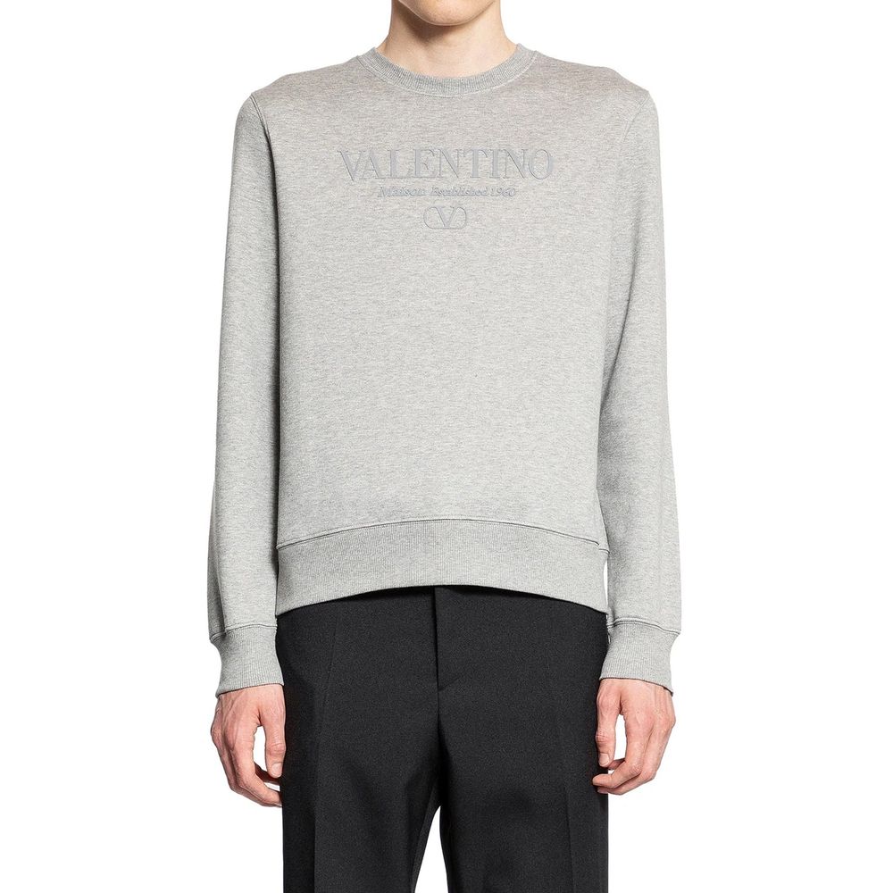 Valentino Gray Cotton Sweatshirt | Regal Royce