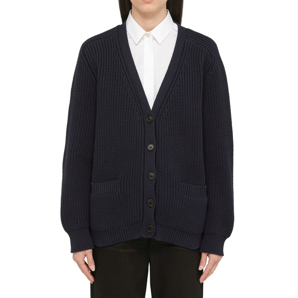 Prada Blue Cotton Cardigan | Regal Royce
