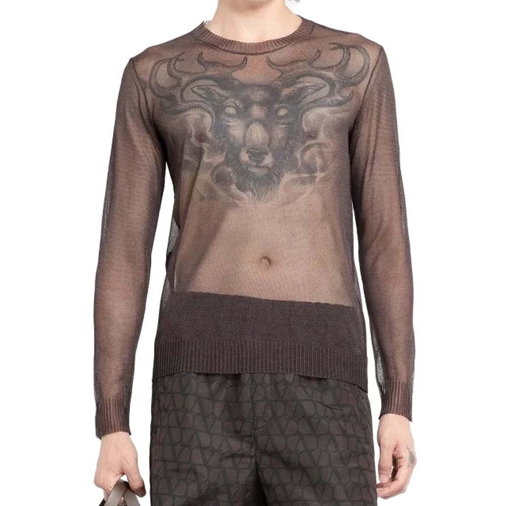 Valentino Brown Silk Sweatshirt | Regal Royce