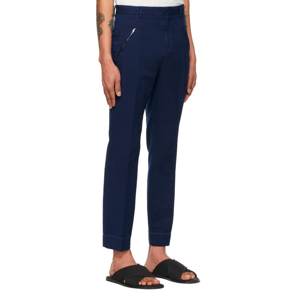 Maison Margiela Blue Cotton Casual Pants | Regal Royce