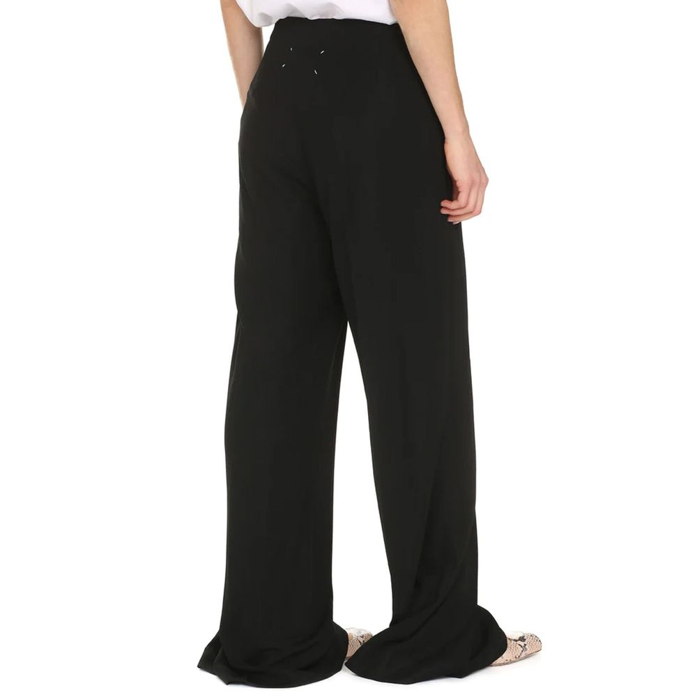 Maison Margiela Black Viscose Casual Pants | Regal Royce