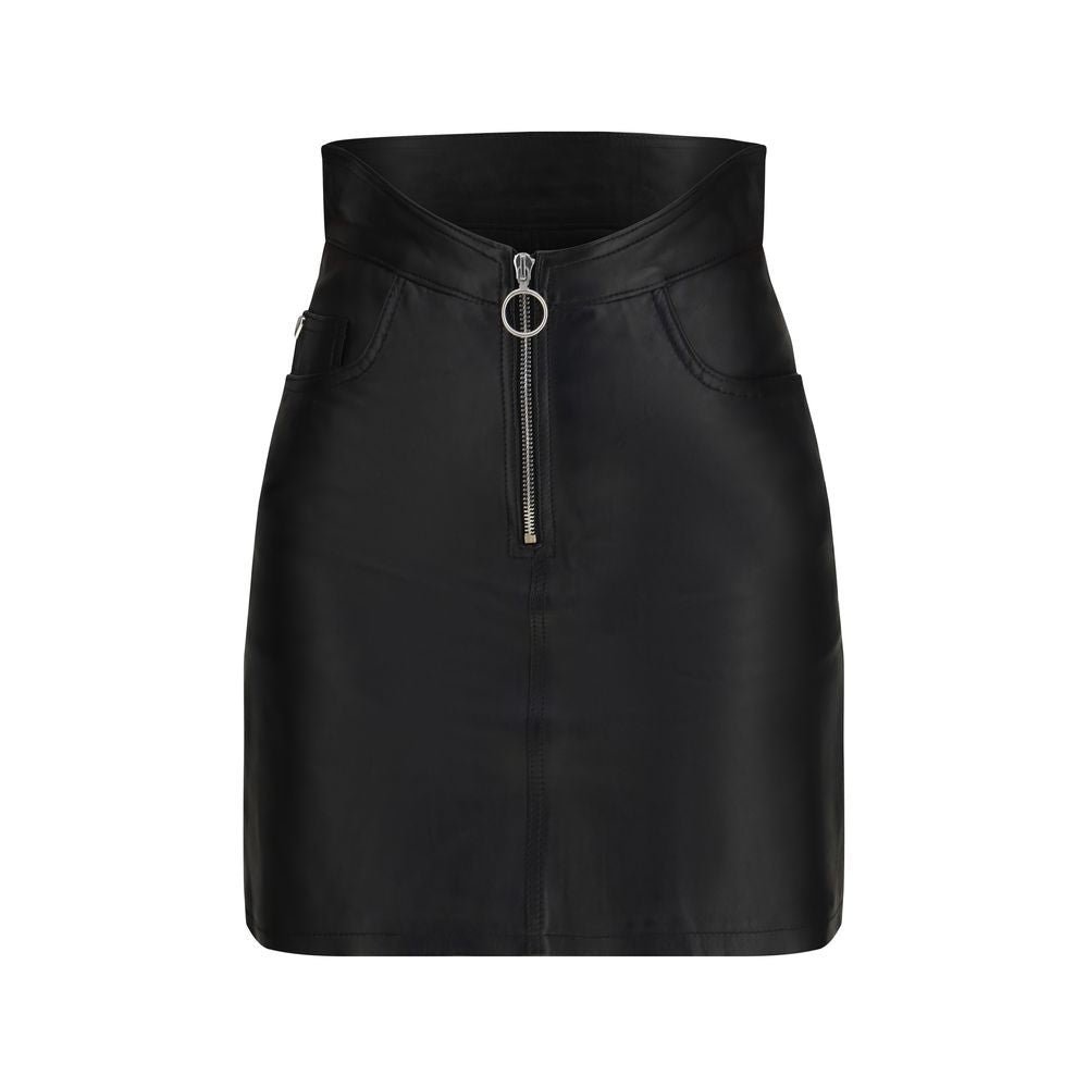 Fiorucci Black Lamb Leather Mini Skirt | Regal Royce
