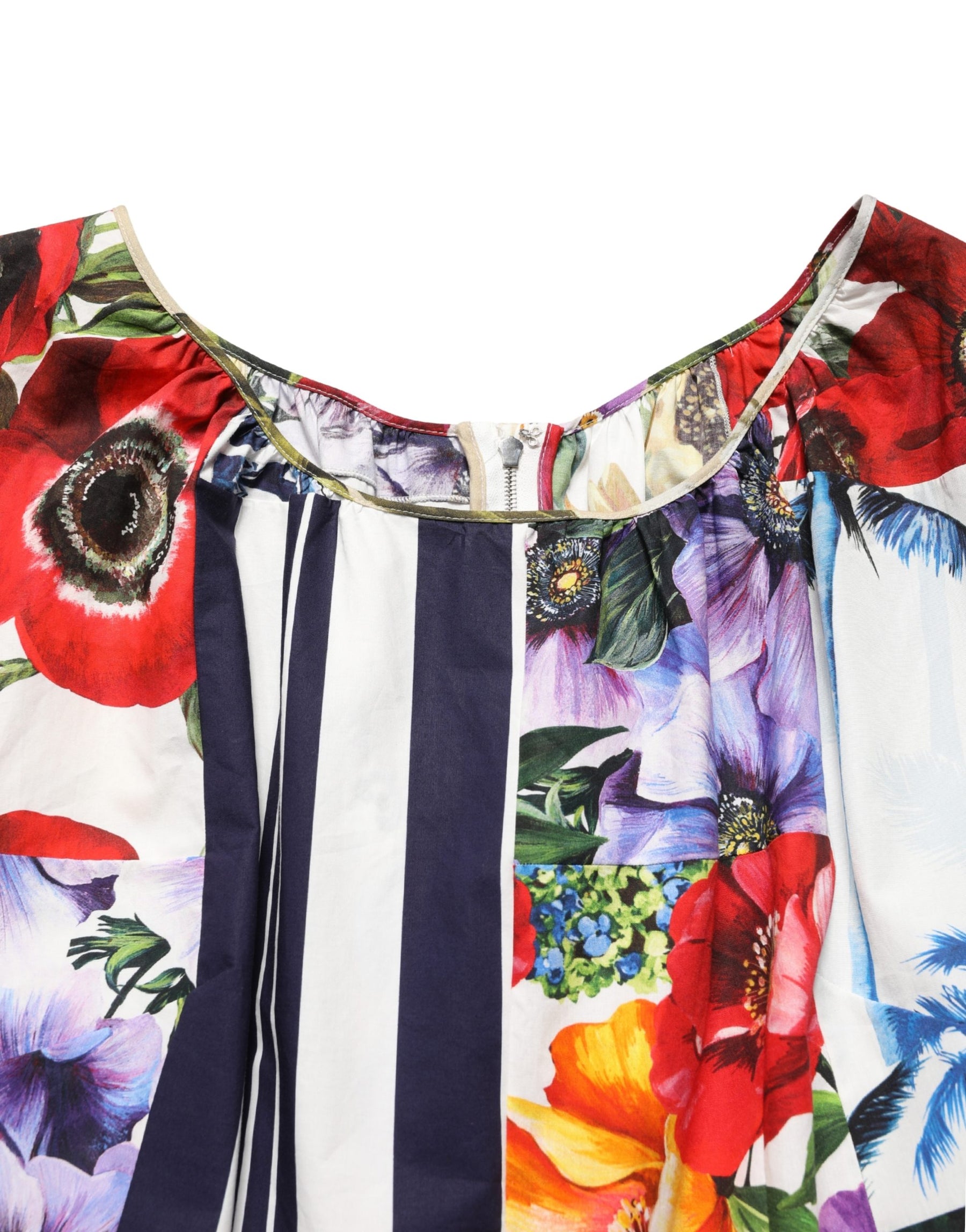 Dolce & Gabbana Multicolor Patchwork Cotton Poplin Mini Dress | Regal Royce