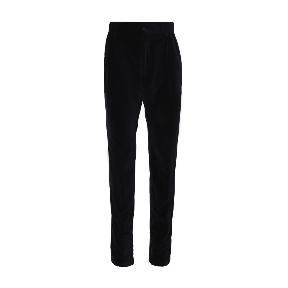 Dolce & Gabbana Black Cotton Casual Pants | Regal Royce