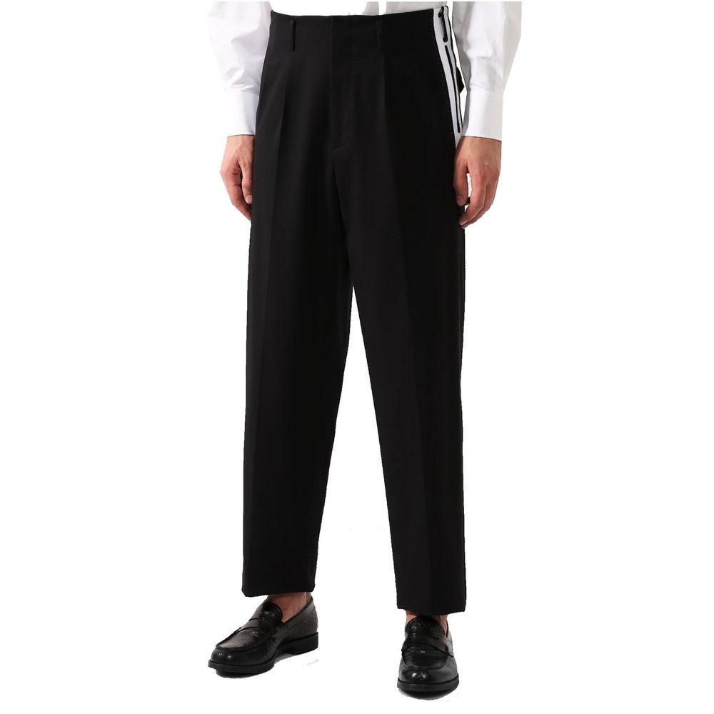 Dolce & Gabbana Black Cotton Casual Pants | Regal Royce