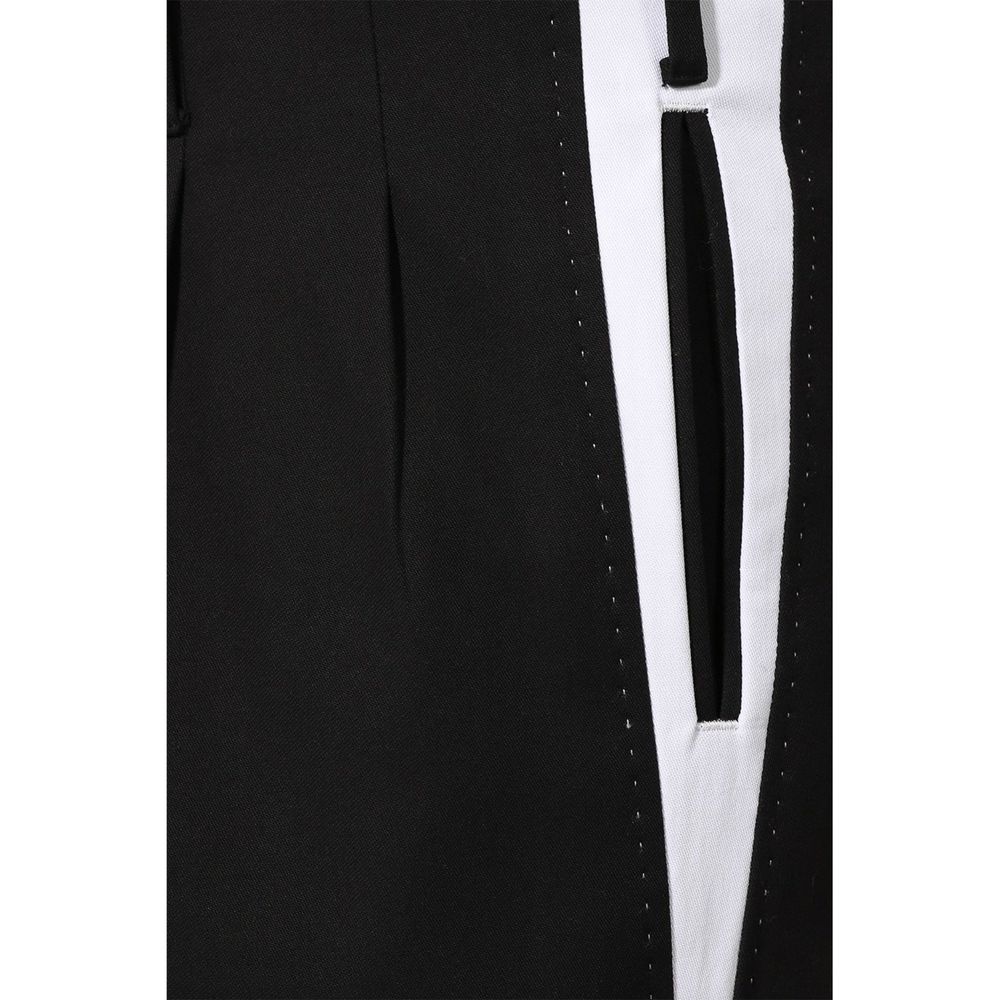 Dolce & Gabbana Black Cotton Casual Pants | Regal Royce
