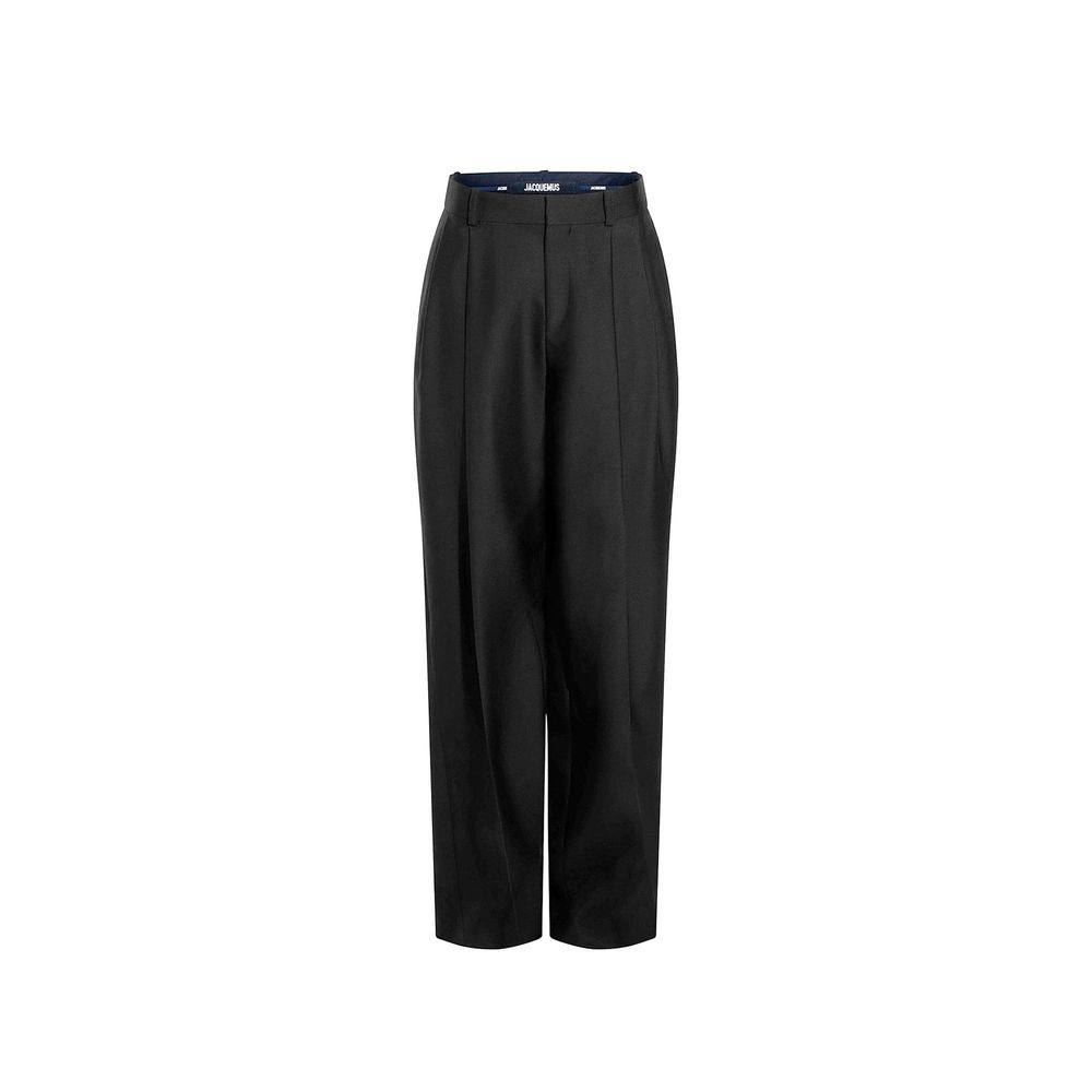 Jacquemus Black Silk Flared Pants | Regal Royce