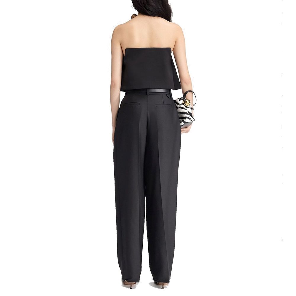 Jacquemus Black Silk Flared Pants | Regal Royce