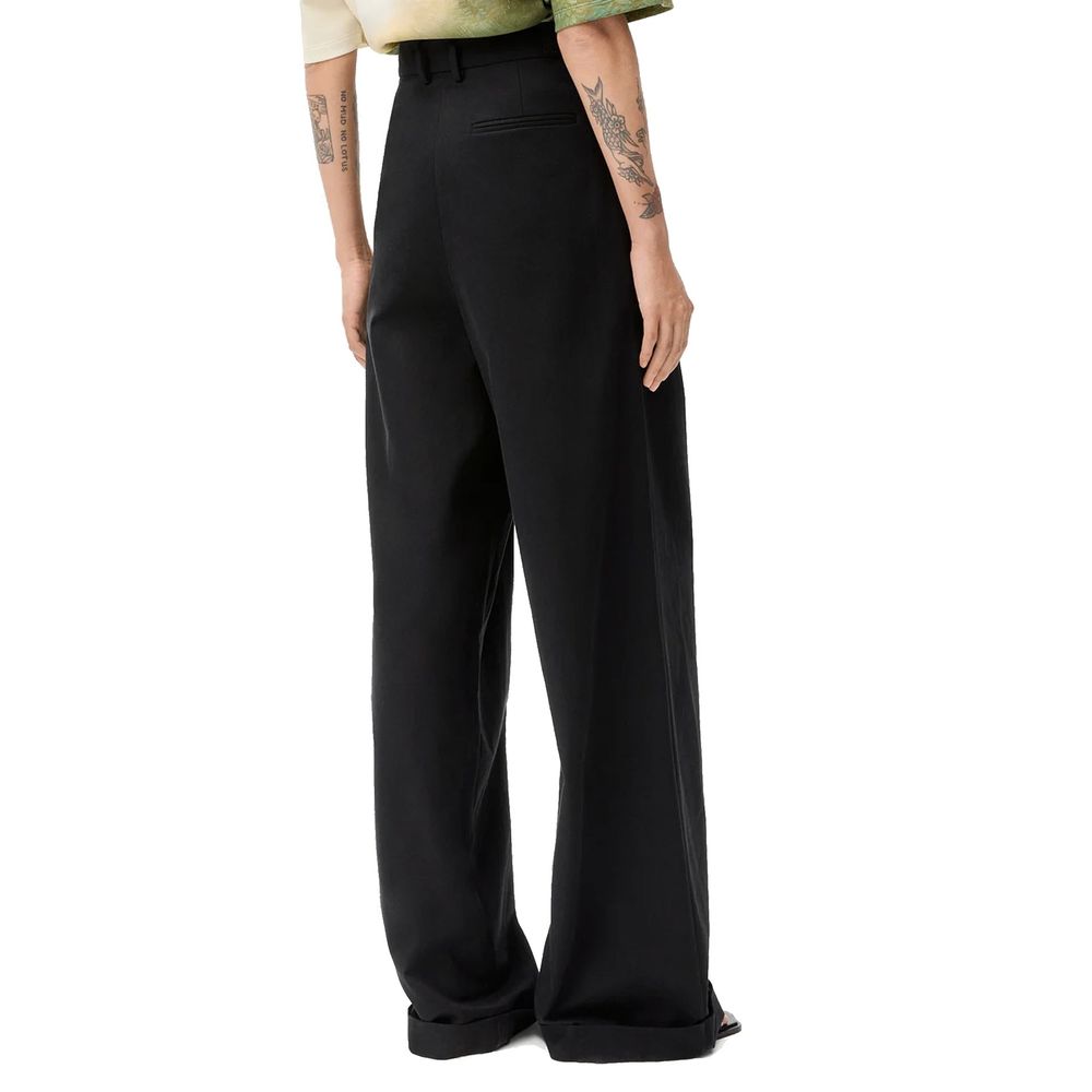 Loewe Black Cotton Casual Pants | Regal Royce