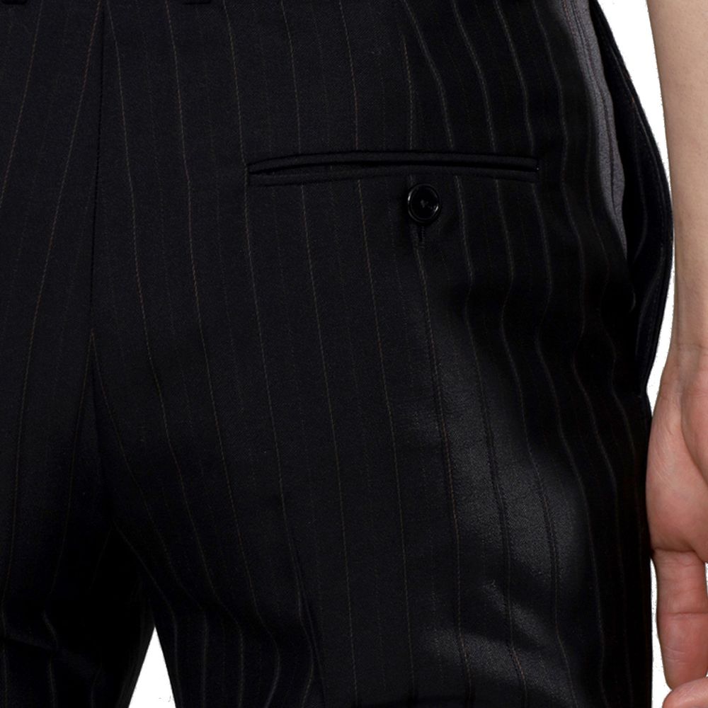 Celine Black Wool Flared Pants | Regal Royce