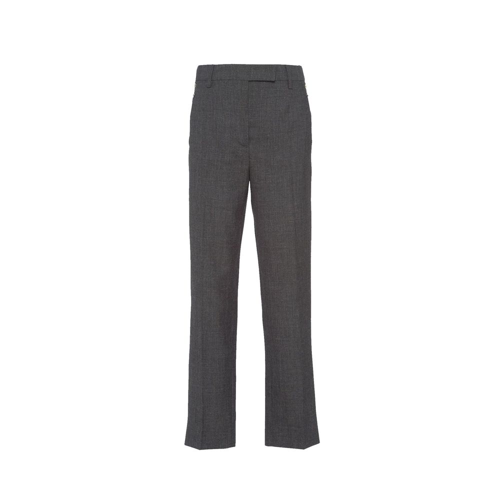 Prada Gray Virgin Wool Pants | Regal Royce