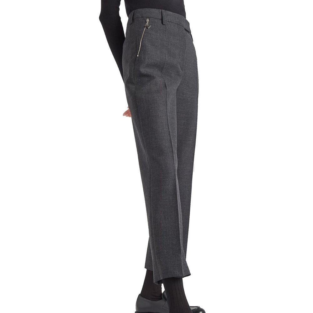 Prada Gray Virgin Wool Pants | Regal Royce