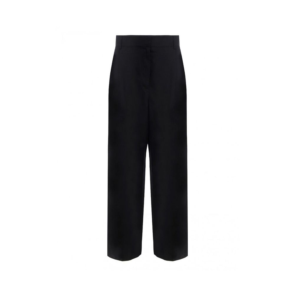 Salvatore Ferragamo Black Silk Casual Pants | Regal Royce