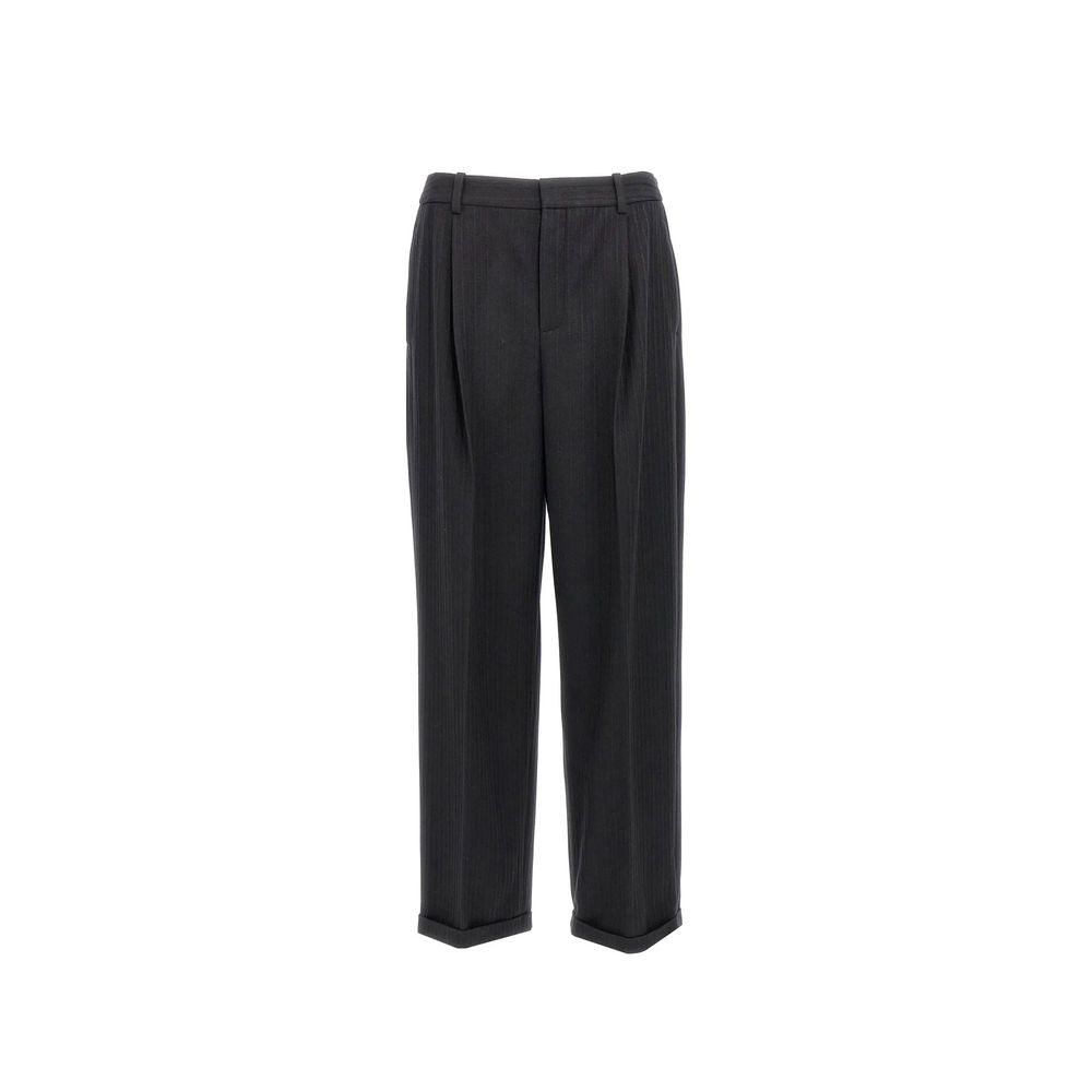 Saint Laurent Black Cashmere Casual Pants | Regal Royce