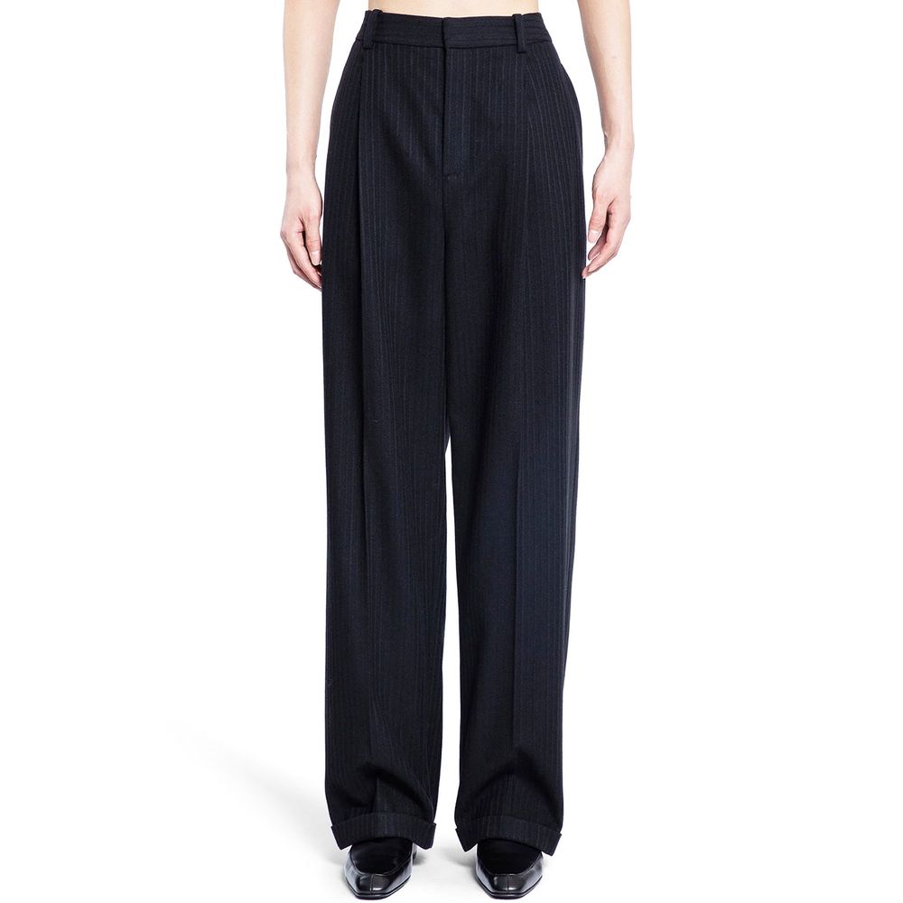 Saint Laurent Black Cashmere Casual Pants | Regal Royce