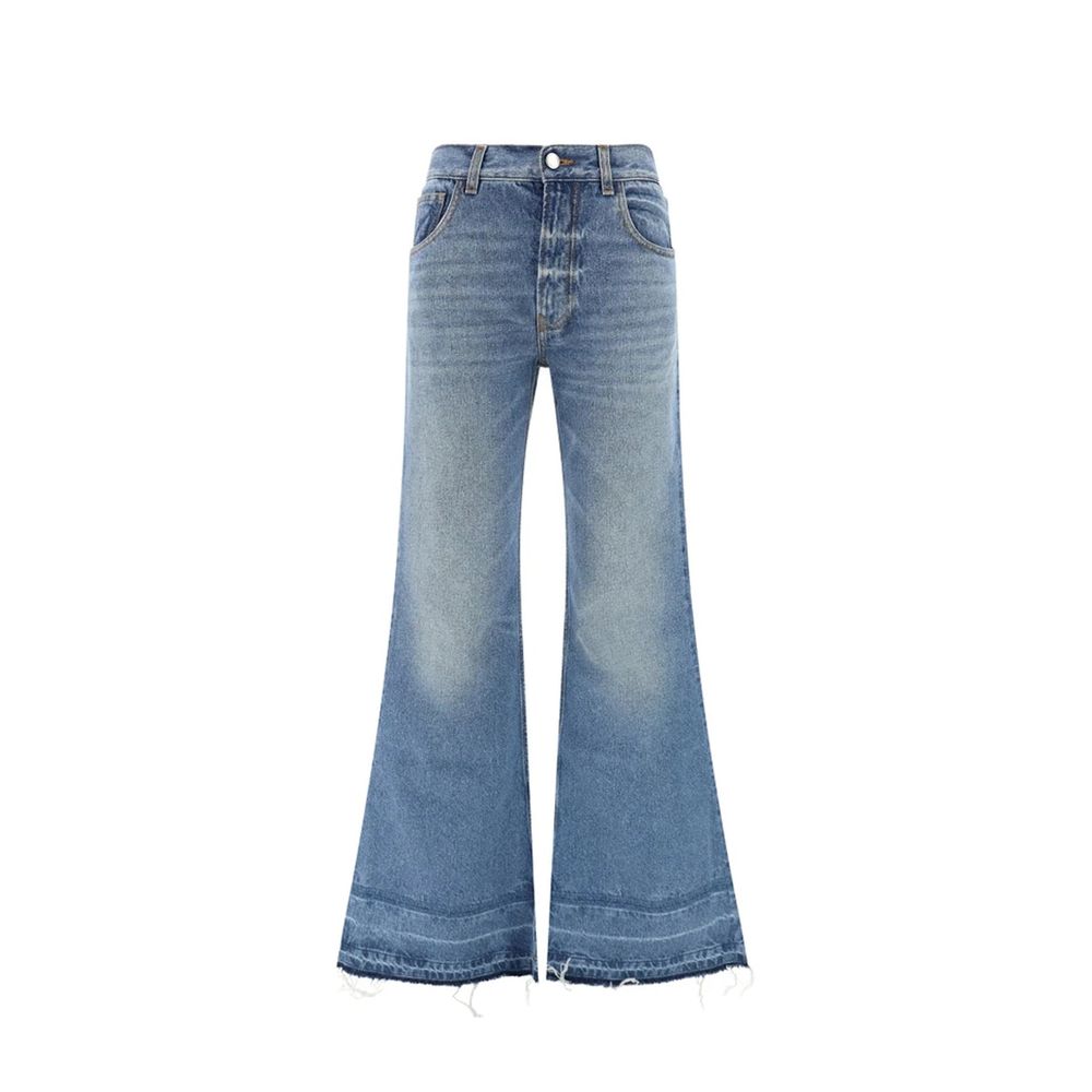 Chloé Blue Cotton Bootcut Jeans | Regal Royce