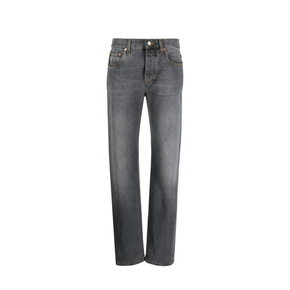 Gucci Gray Cotton Relaxed Fit Jeans | Regal Royce