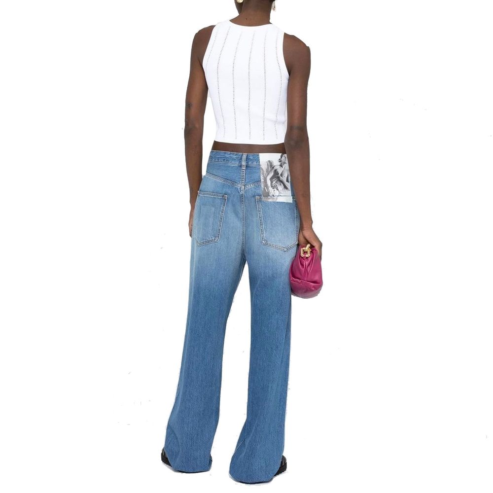 Valentino Blue Cotton Relaxed Fit Jeans | Regal Royce