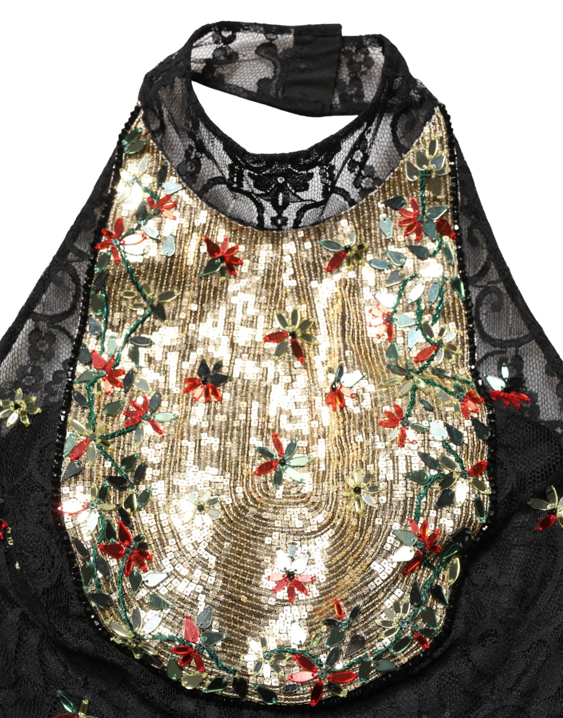 Dolce & Gabbana Black Sequin Embellished Sheath Mini Dress | Regal Royce
