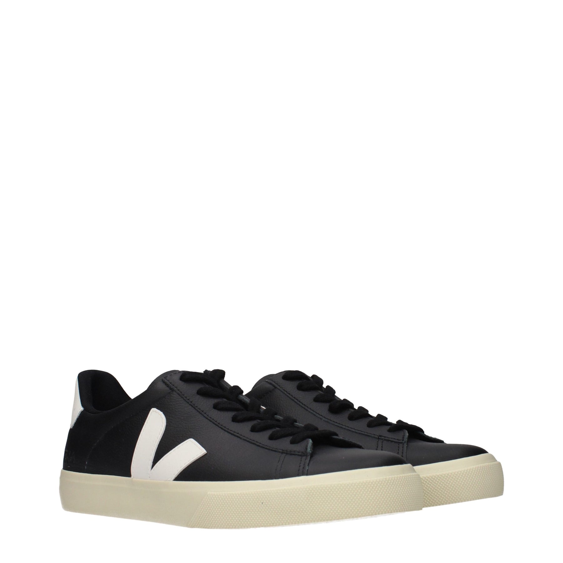 Veja Black Leather Low Top Sneakers | Regal Royce