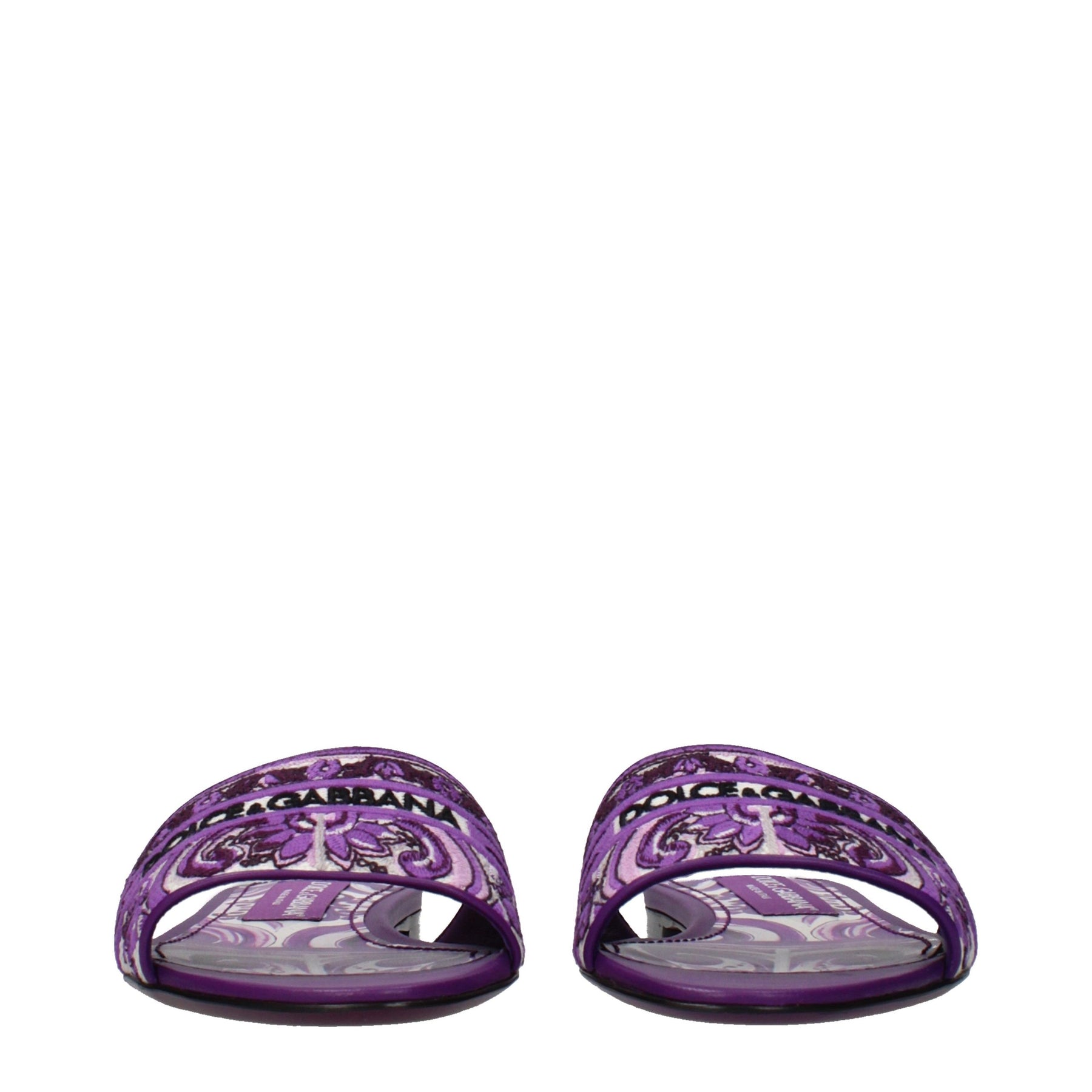 Dolce & Gabbana Purple Fabric Slippers | Regal Royce