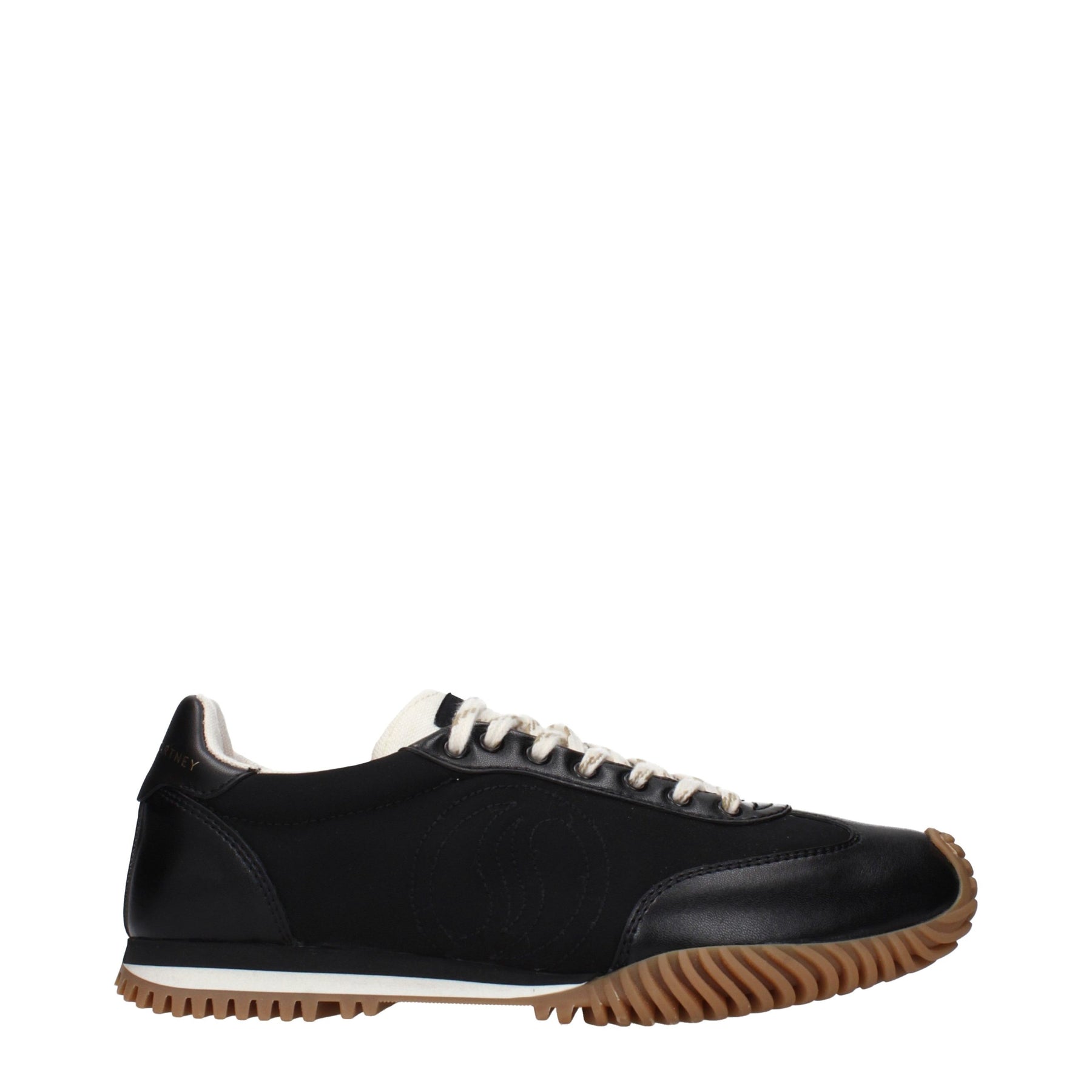 Stella McCartney Black Fabric Low Top Sneakers | Regal Royce