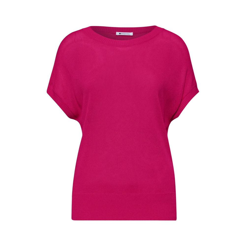 Street One Pink Viscose Sleeveles Sweater | Regal Royce