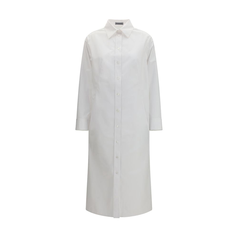 Balenciaga White Cotton Casual Dress | Regal Royce